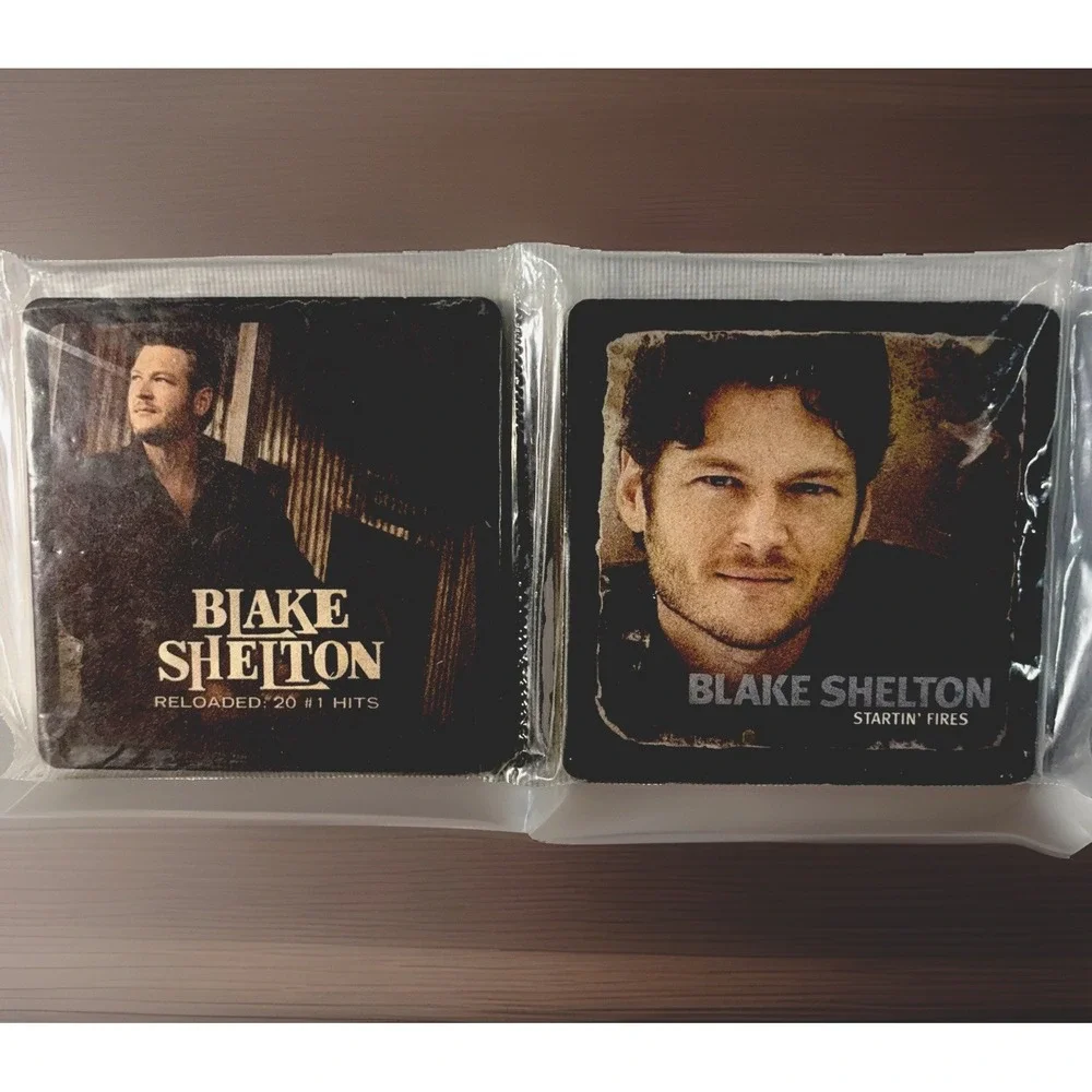 Blake Shelton Coasters Set Of 6 Coffee Cup Bar Country Music The Voice Sealed